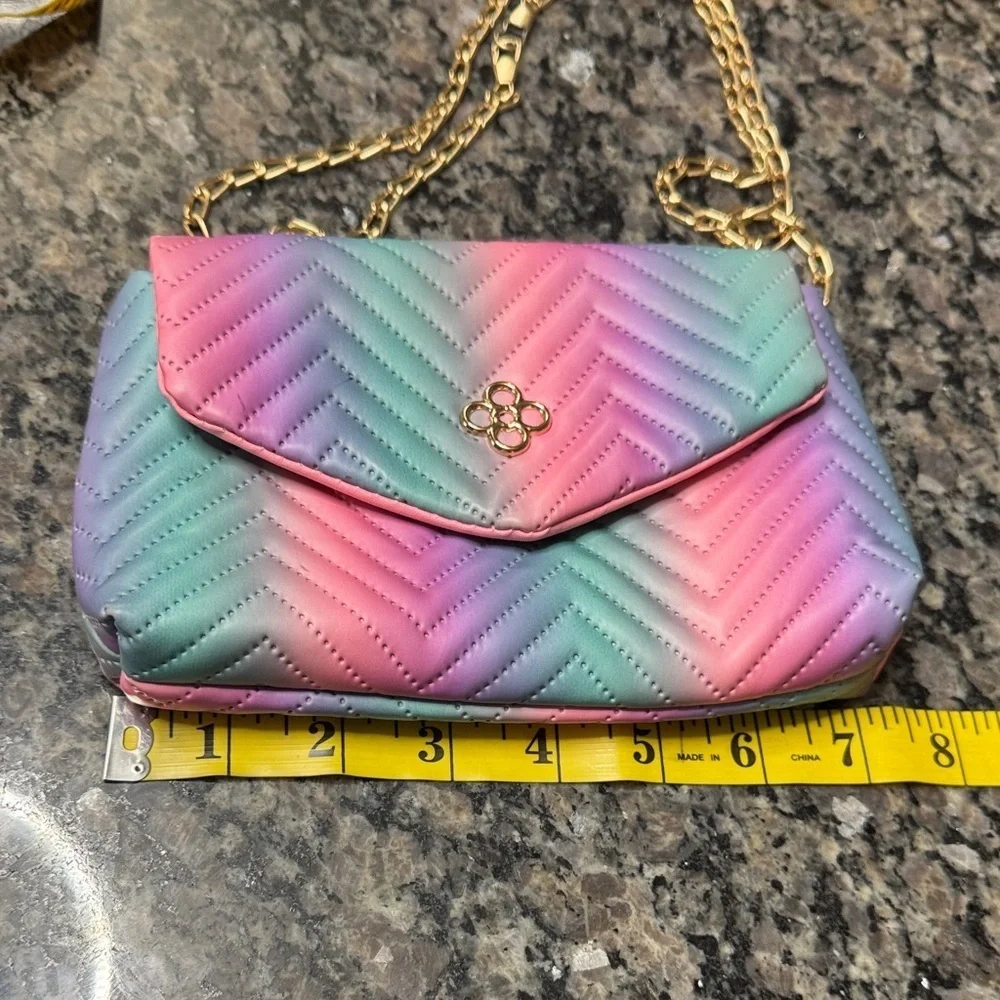 Multicolor Quilted Chain Bag EUC